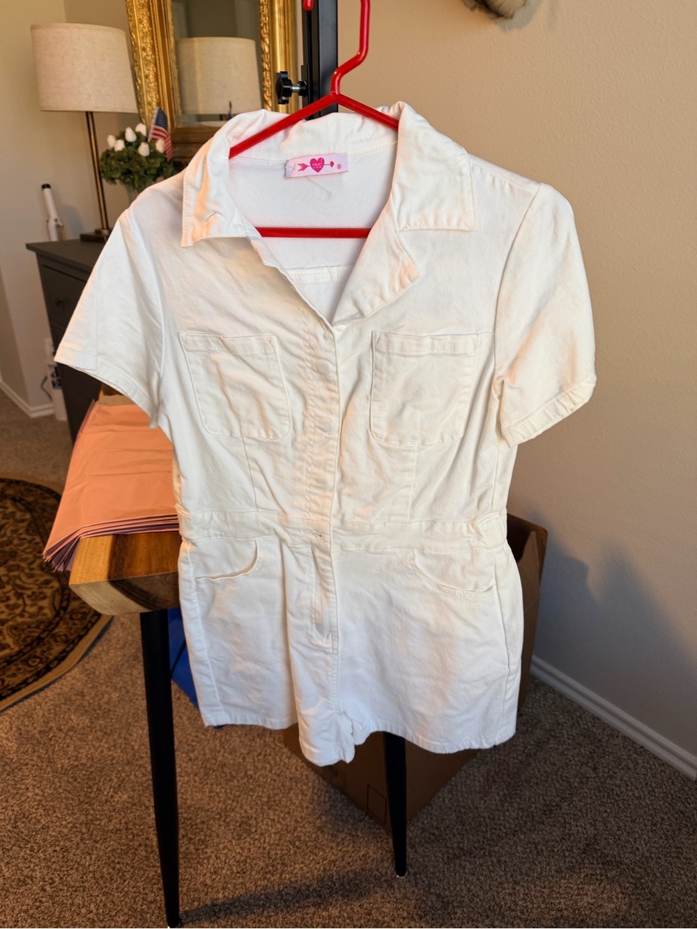 Buddy Love Cream Short-Sleeve Utility Tunic